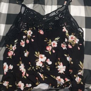 flower cropped shirt
